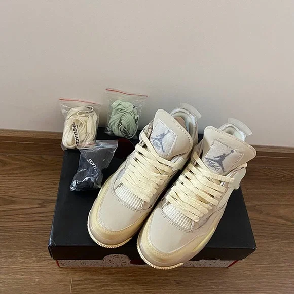 Jordan Thick Soled Cream Versatile Sneakers